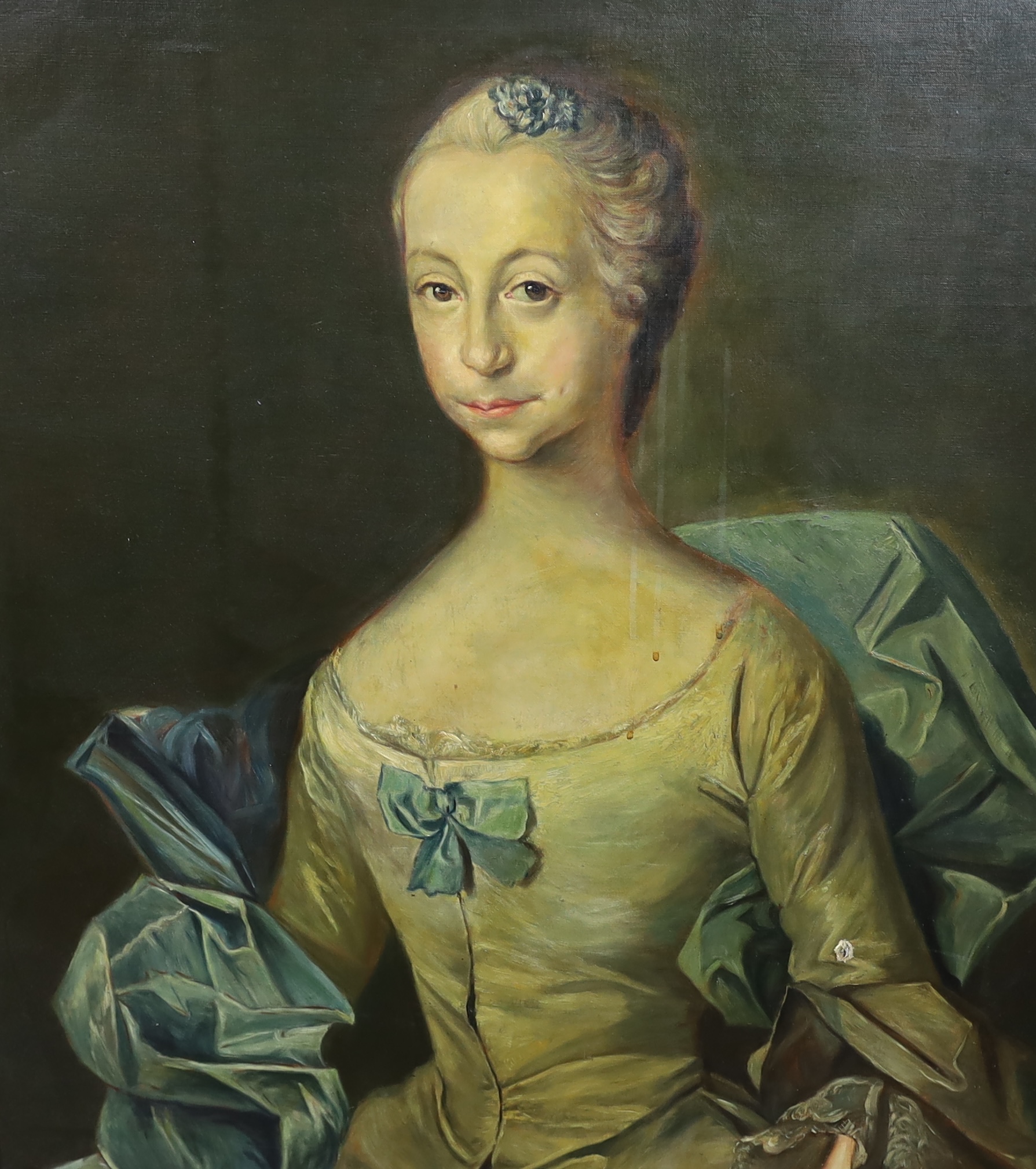 18th century German School , Portrait of Johan Behan (1736-1818) and his wife, oil on canvas, a pair, 74 x 64cm